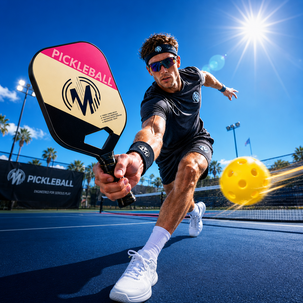 Top-tier competition model: Teflon-Infused Carbon Fiber Pickleball Paddle (16mm)